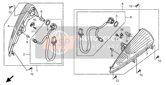 Honda SH300A 2010 BLINKER VORNE für ein 2010 Honda SH300A